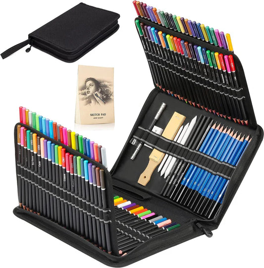 KOMLISATS 144 Pack Drawing Sketching Coloring Set